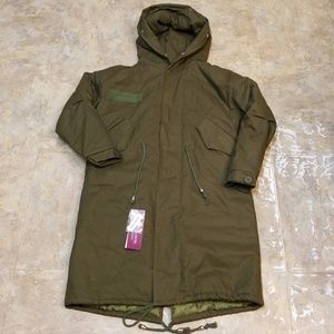 Lancel Trench Coat Size Small Army Green